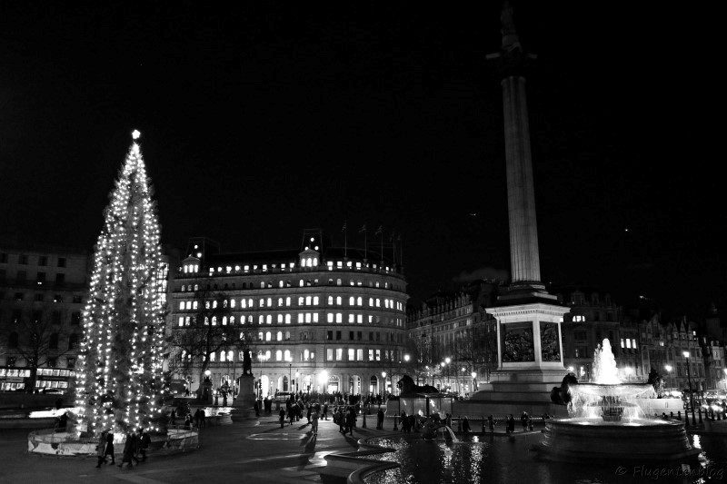 London Trafalgar Square Nacht