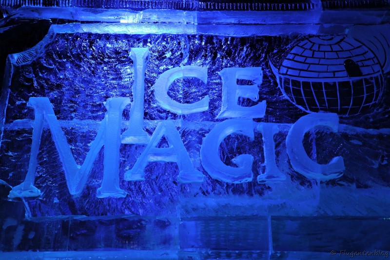 Ice Magic eingraviert in Eis