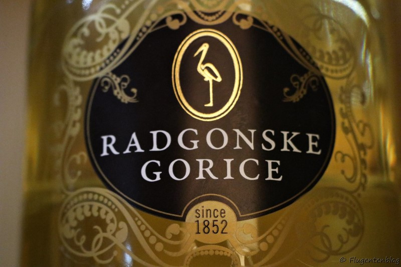 Goldenes Flaschenetikett von Radgonske gorice